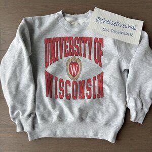 Vintage University of Wisconsin Sweater, Retro Wisconsin Badgers Football Shirt